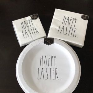 Rae Dunn Happy Easter Paper Plates + Napkins